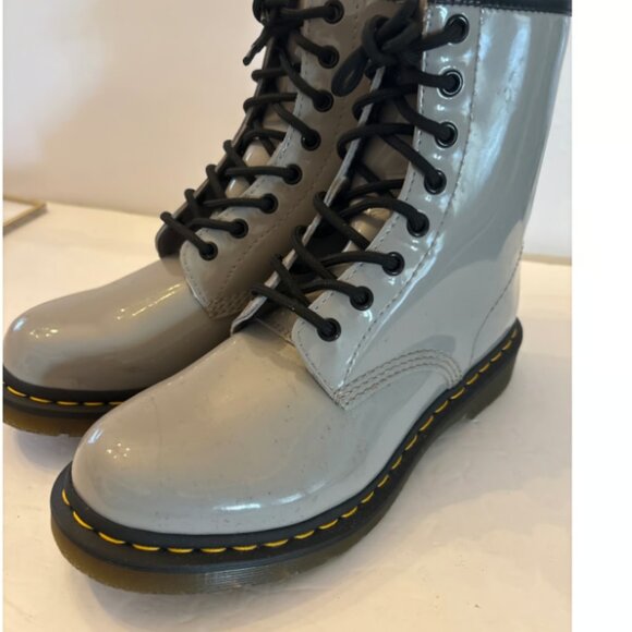 Dr. Martens 1460 Patent Leather Gray Ankle Boots Women's US 9 UK 7 EU 41 - Picture 6 of 6
